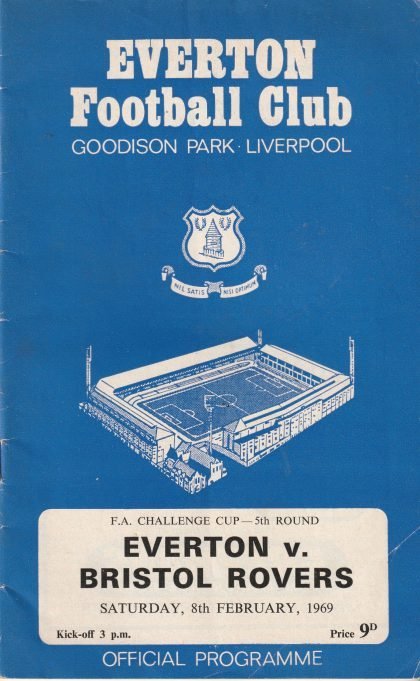 Everton v Bristol Rovers 08-Feb-1969