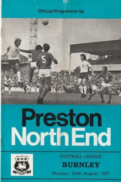 Preston North End v Burnley 30-Aug-1971