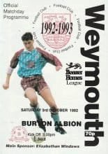 Weymouth v Burton Albion 03-Oct-1992