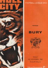 Hull City v Bury   08-Nov-1968