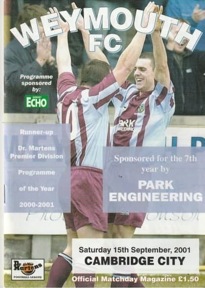 Weymouth v Cambridge City 15-Sep-2001