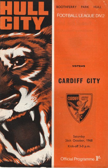 Hull City v Cardiff City 26-Oct-1968