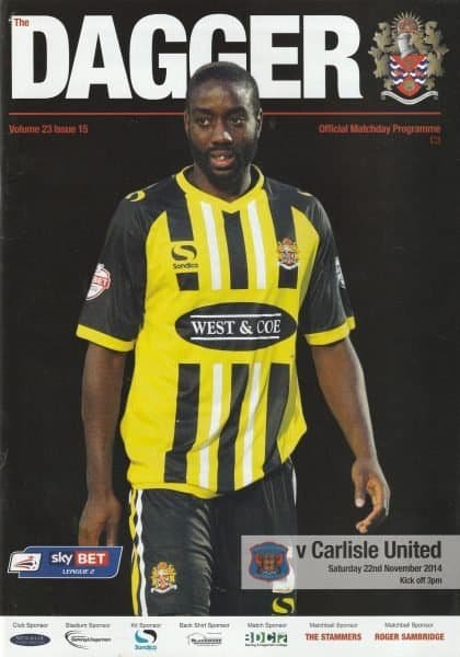 Dagenham & Redbridge v Carlisle United 22-Nov-2014