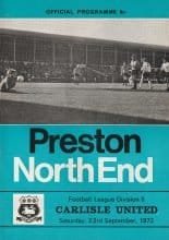 Preston North End v Carlisle United 23-Sep-1972