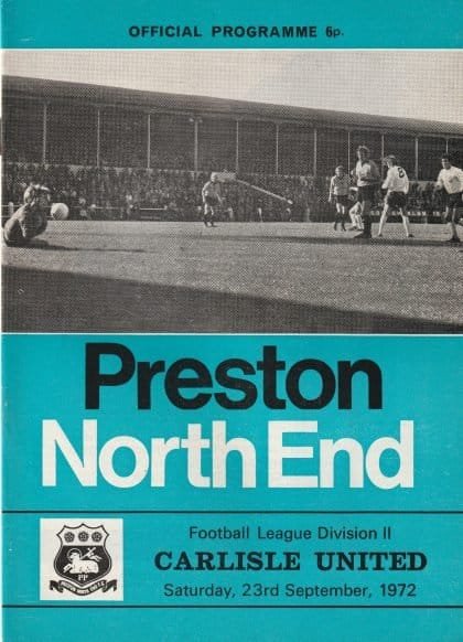 Preston North End v Carlisle United 23-Sep-1972