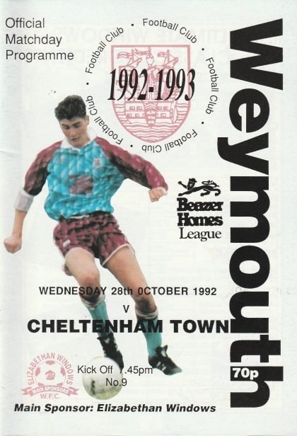 Weymouth v Cheltenham Town 28-Oct-1992