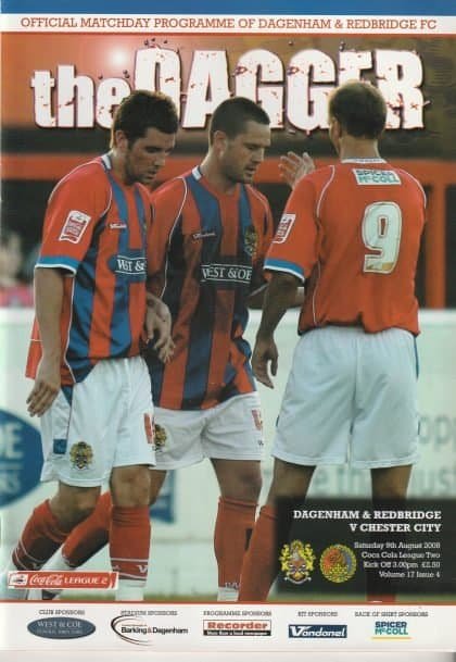 Dagenham & Redbridge v Chester City 09-Aug-2008