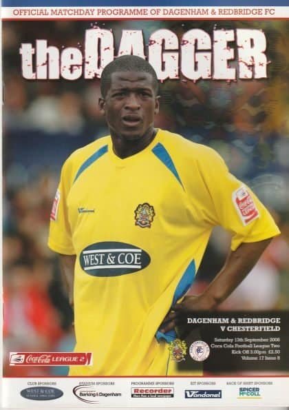Dagenham & Redbridge v Chesterfield 13-Sep-2008