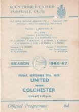 Scunthorpe United v Colchester United 30-Sep-1966
