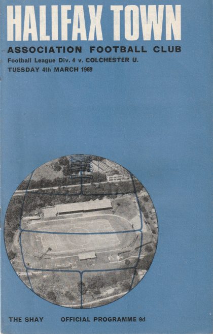 Halifax Town v Colchester United 04-Mar-1969