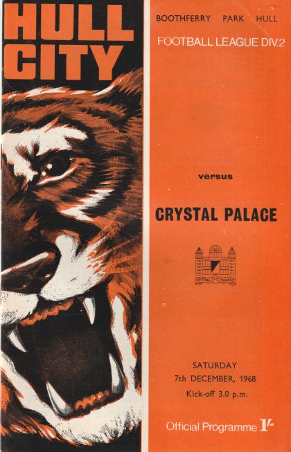 Hull City v Crystal Palace 07-Dec-1968