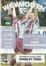 Weymouth v Crawley Town 05-Jan-2002