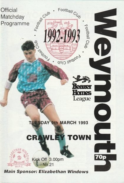 Weymouth v Crawley Town 09-Mar-1993
