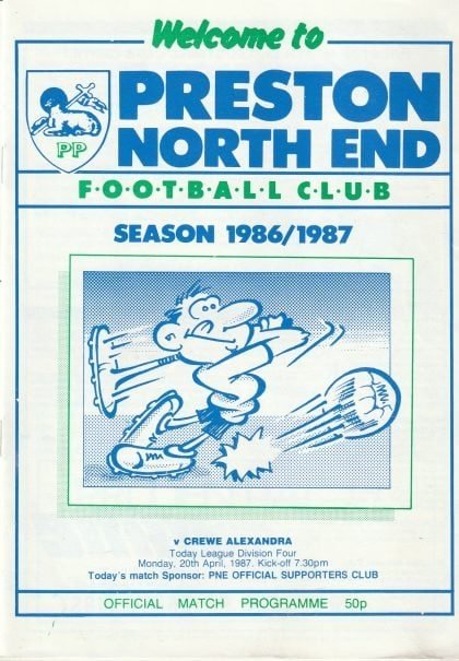 Preston North End v Crewe Alexandra 20-Apr-1987