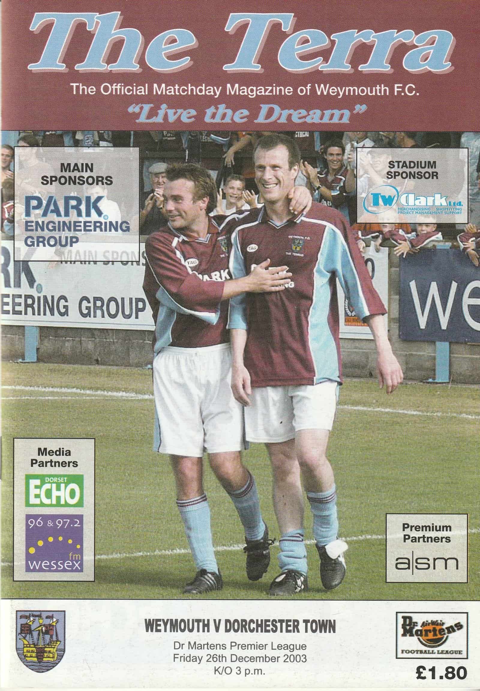 Weymouth v Dorchester Town 11-Oct-2003