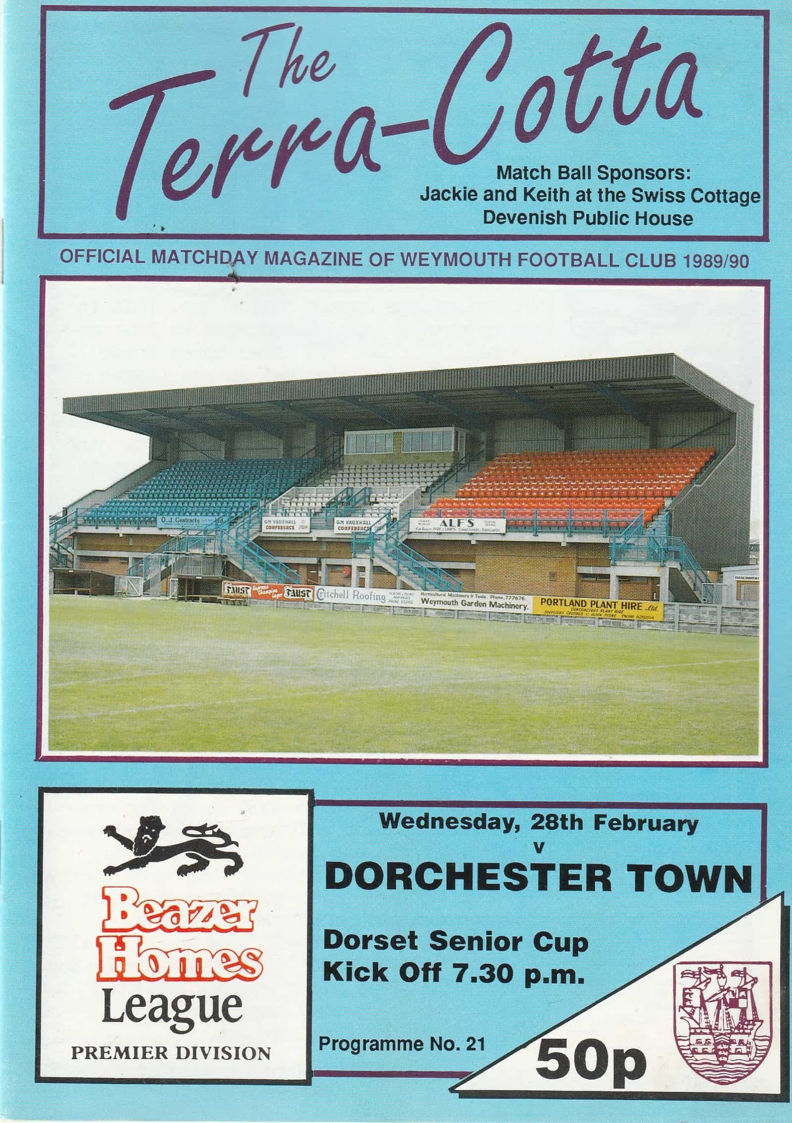 Weymouth v Dorchester Town 28-Feb-1990