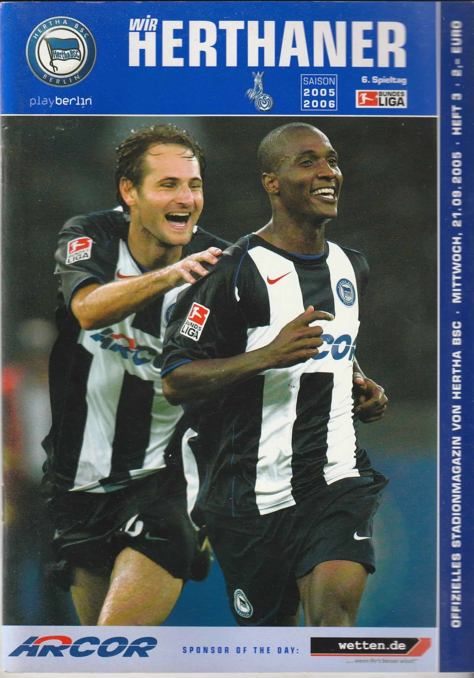 Hertha Berlin v MSV Duisberg 21-9-2005