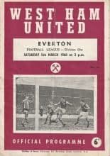 West Ham United v Everton 05-Mar-1960