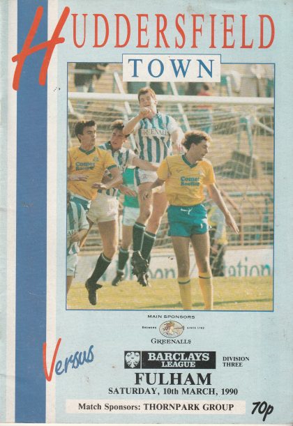 Huddersfield Town v Fulham 10-Mar-1990