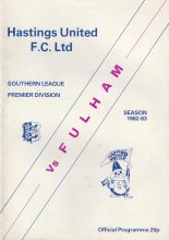 Hastings United v Fulham 14-Aug-1982
