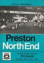 Preston North End v Fulham 20-Jan-1973