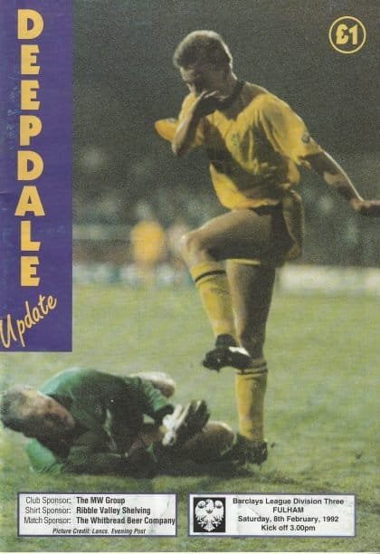 Preston North End v Fulham 08-Feb-1992