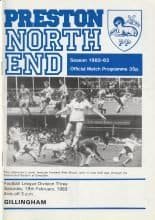 Preston North End v Gillingham 19-Feb-1983