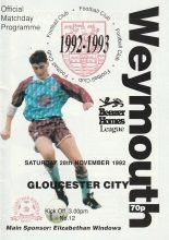 Weymouth v Gloucester City 28-Nov-1992