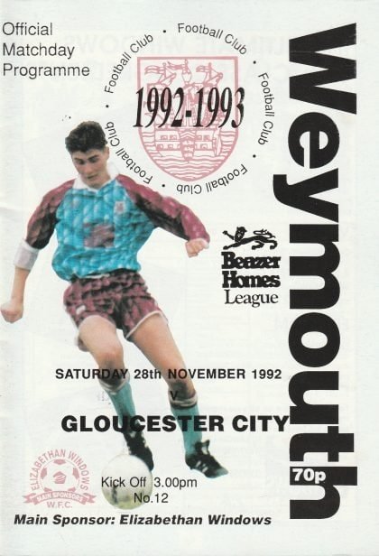 Weymouth v Gloucester City 28-Nov-1992
