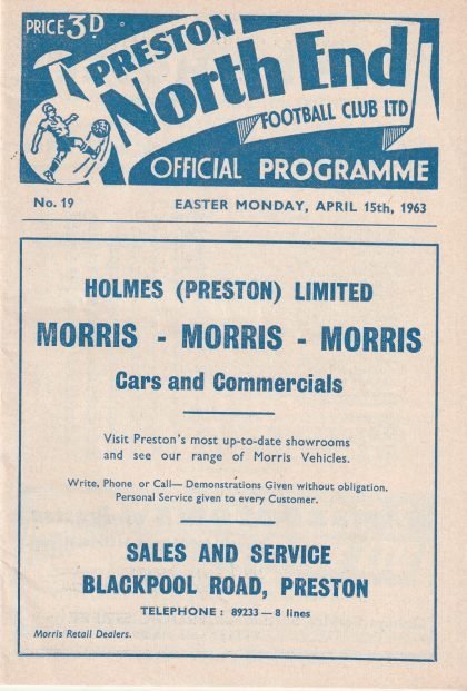 Preston North End v Grimsby Town  15-Apr-1963