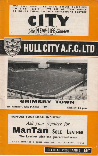 Hull City v Grimsby Town 13-Mar-1965