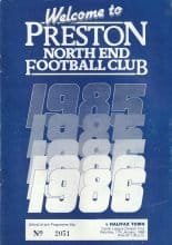 Preston North End v Halifax Town 11-Jan-1986