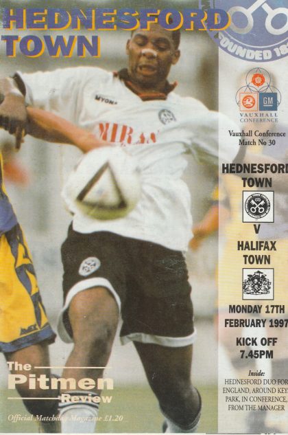 Hednesford Town v Halifax Town 17-Feb-1997