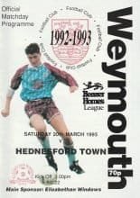 Weymouth v Hednesford Town 20-Mar-1993