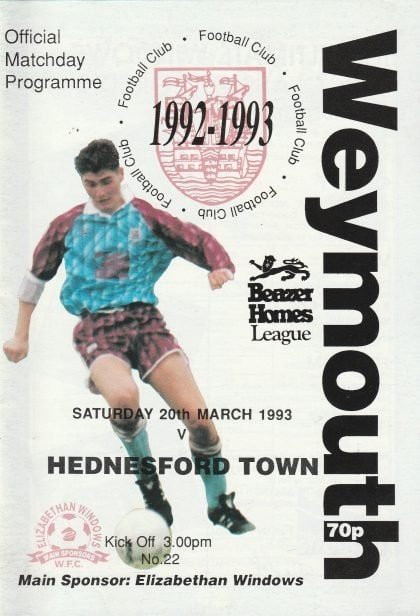 Weymouth v Hednesford Town 20-Mar-1993