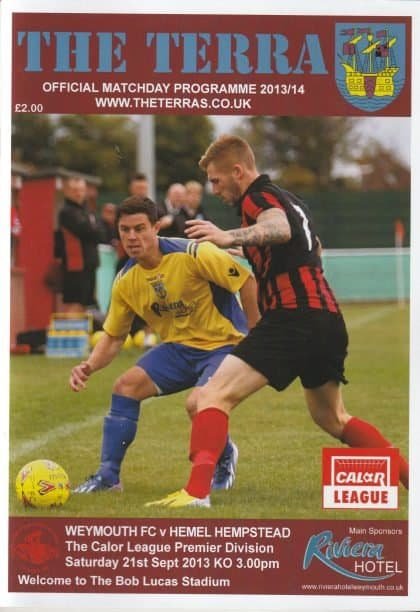 Weymouth v Hemel Hempstead Town 21-Sep-2013