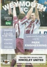 Weymouth v Hinckley United 26-Jan-2002