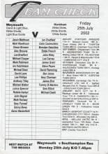 Weymouth v Horsham 25-Jul-2002