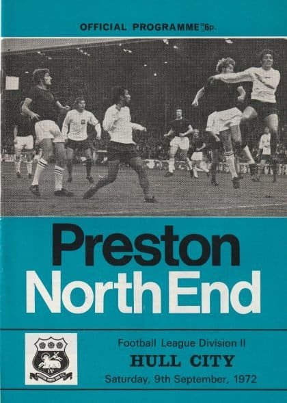 Preston North End v Hull City 09-Sep-1972