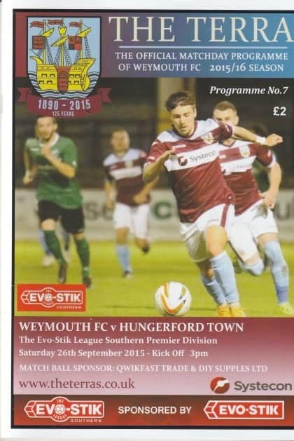 Weymouth v Hungerford Town 26-Sep-2015