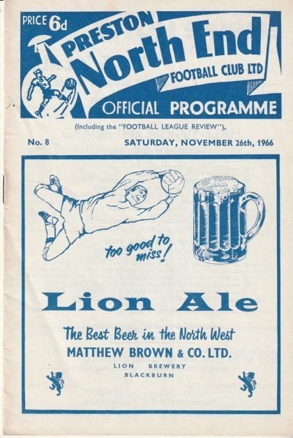 Preston North End v Ipswich Town 26-Nov-1966