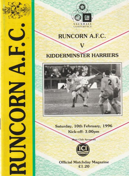 Runcorn v Kidderminster Harriers 10-Feb-1996