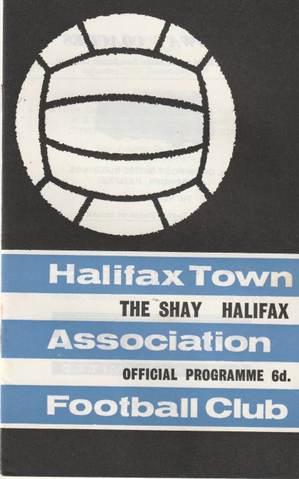 Halifax Town v Luton Town  17-Dec-1966