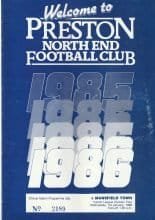 Preston North End v Mansfield Town 01-Jan-1986
