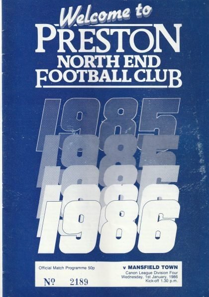Preston North End v Mansfield Town 01-Jan-1986