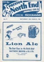 Preston North End v Manchester United 26-Mar-1966