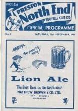Preston North End v Middlesbrough 11-Sep1965