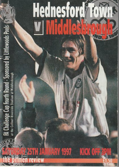 Hednesford Town v Middlesbrough  25-Jan-1997