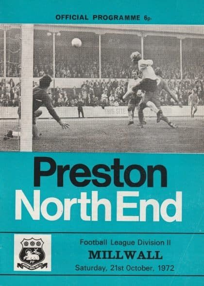 Preston North End v Millwall 21-Oct-1972