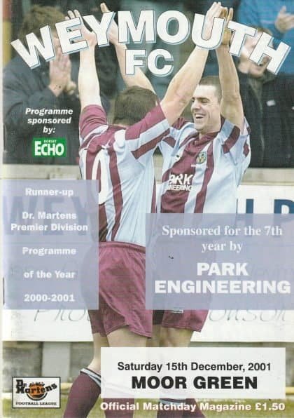 Weymouth v Moor Green 15-Dec-2001